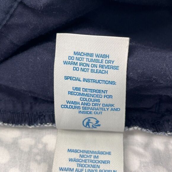 BODEN Chino Pants Navy White Size 8L (Tall) Stretch Heart Print Front Pockets - Picture 8 of 13